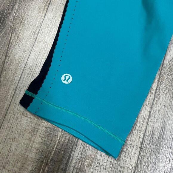Lululemon Athletic Smooth Stride Crop Yoga Pants Viridian Black Women’s Size 4 - Picture 8 of 9